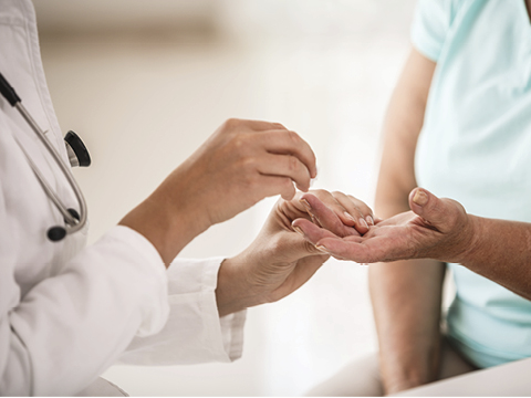 finger prick to test for blood sugar